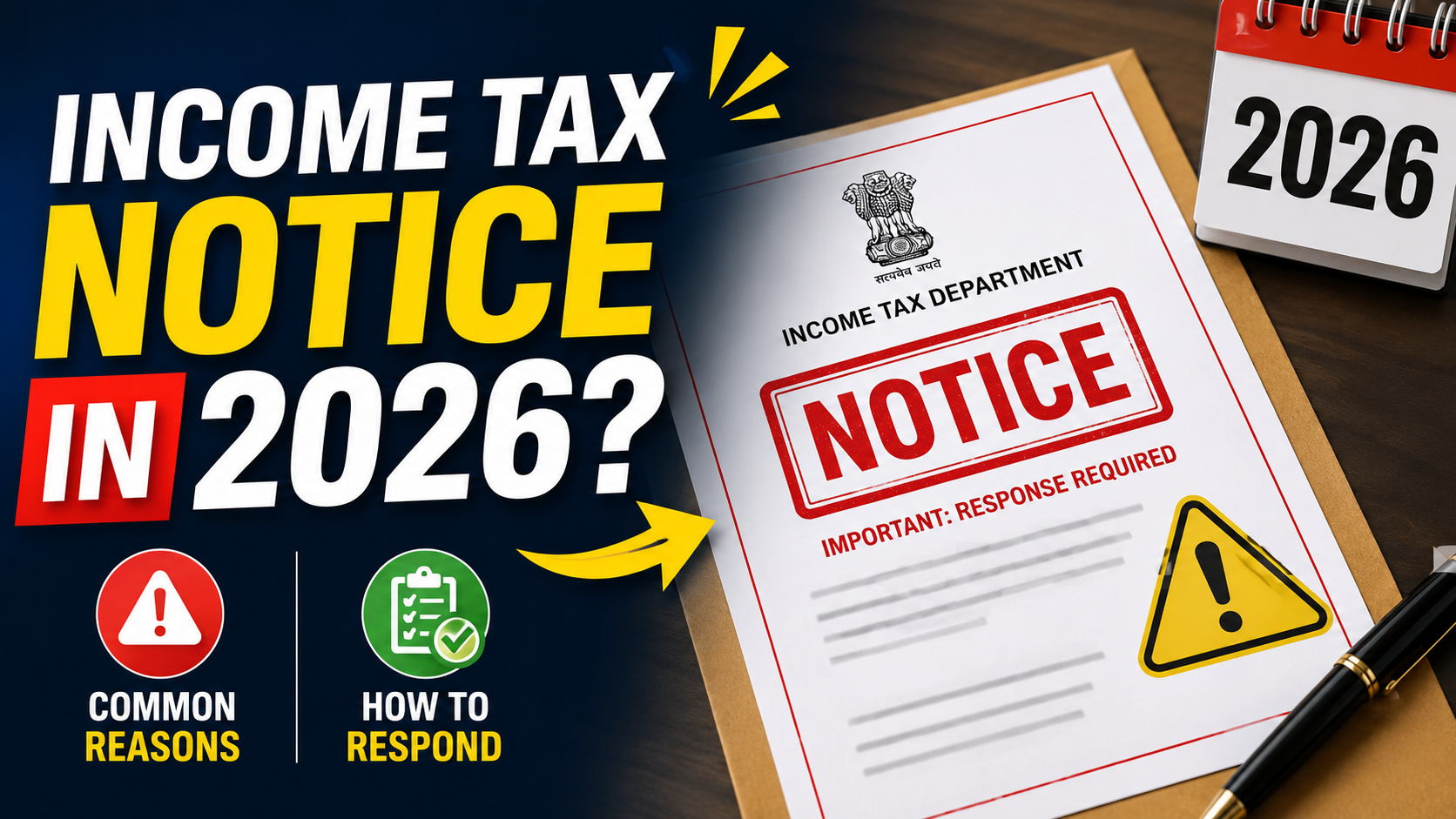 Income Tax Notice in 2026? Common Reasons and How to Respond